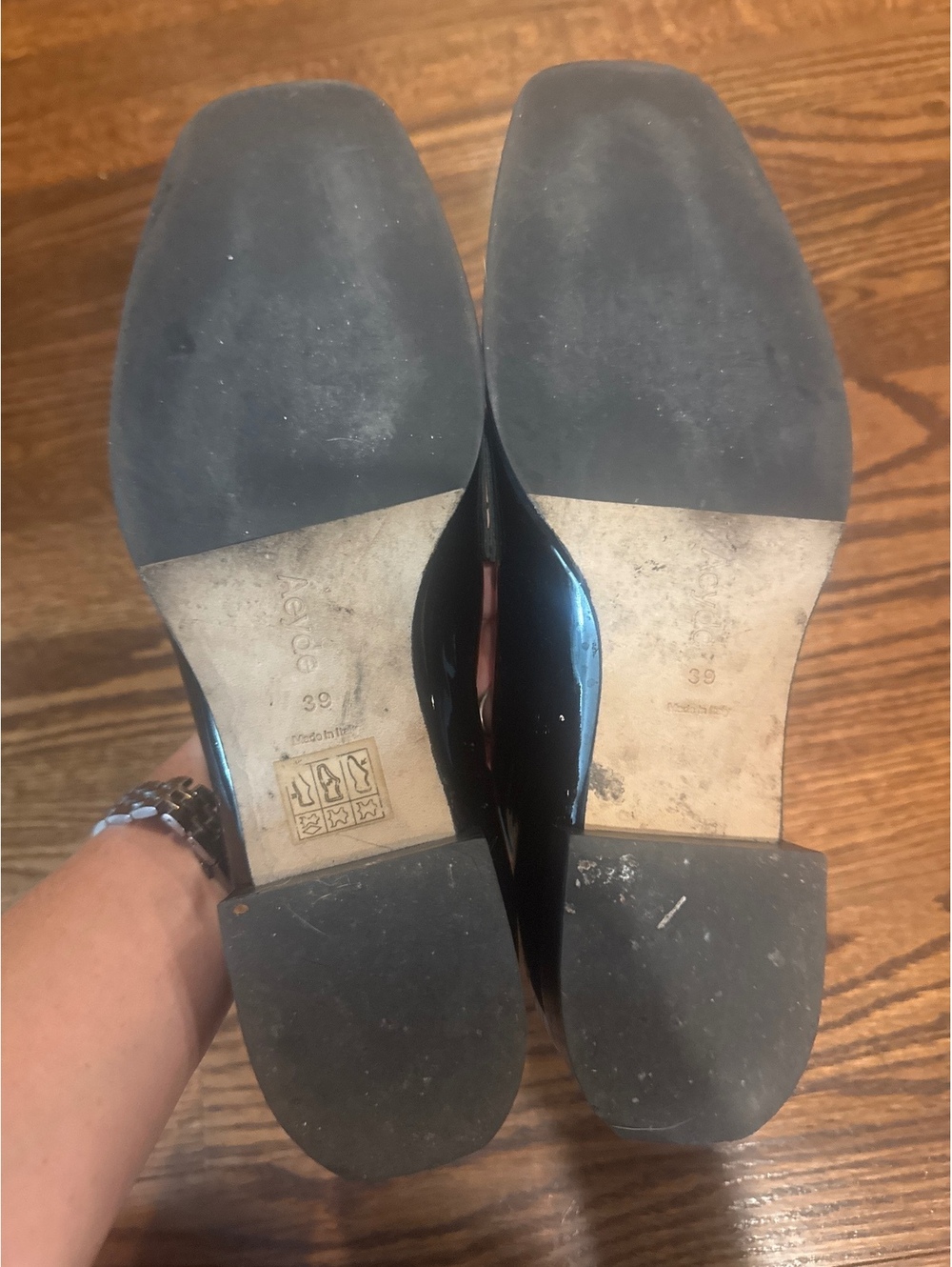 Aeyde Julie 30mm Paten Leather Loafers Size 38 $481 - Picture 6 of 10